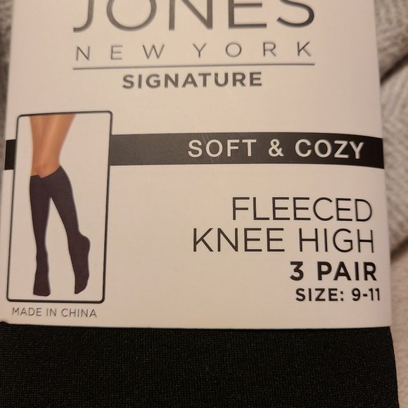 Jones New York fleeced knee high 3 pair - Picture 2 of 4